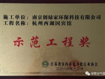 祝賀創(chuàng)綠家榮獲示范工程獎！